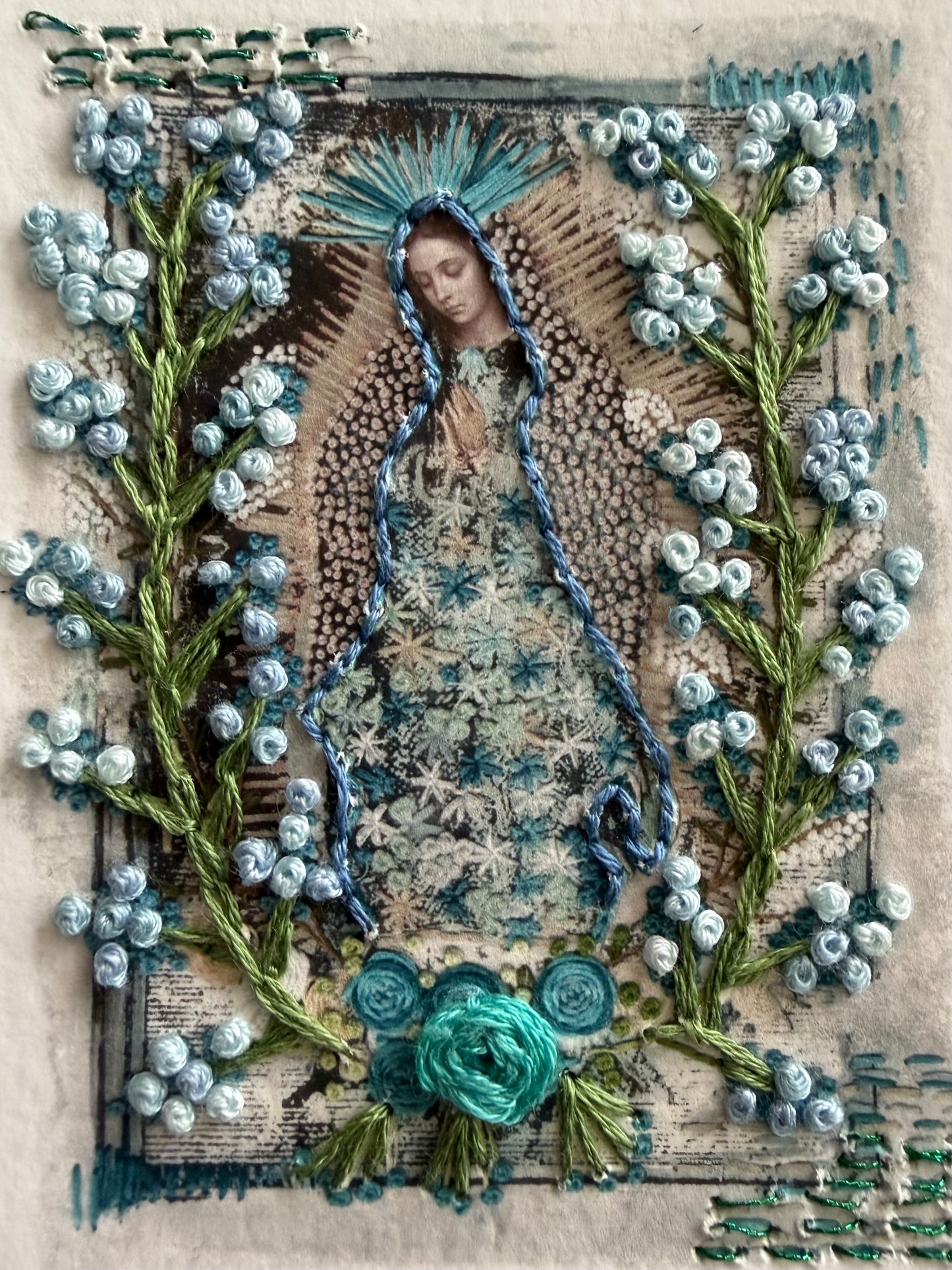 Virgen Bolo. Azul clarito