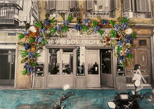 Madrid con flores Azules