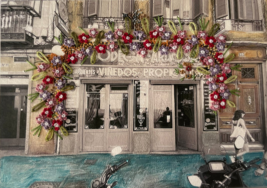 Madrid con flores de colores