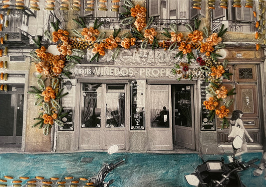 Madrid con flores Naranja