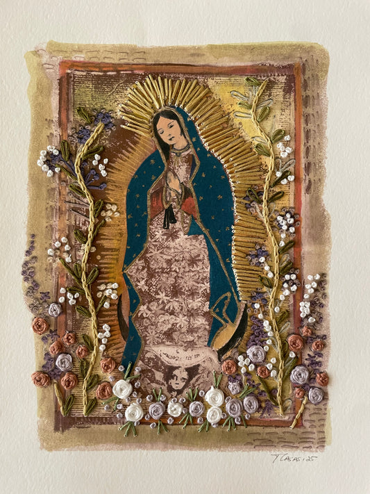 Vírgen Sepia y Florecitas