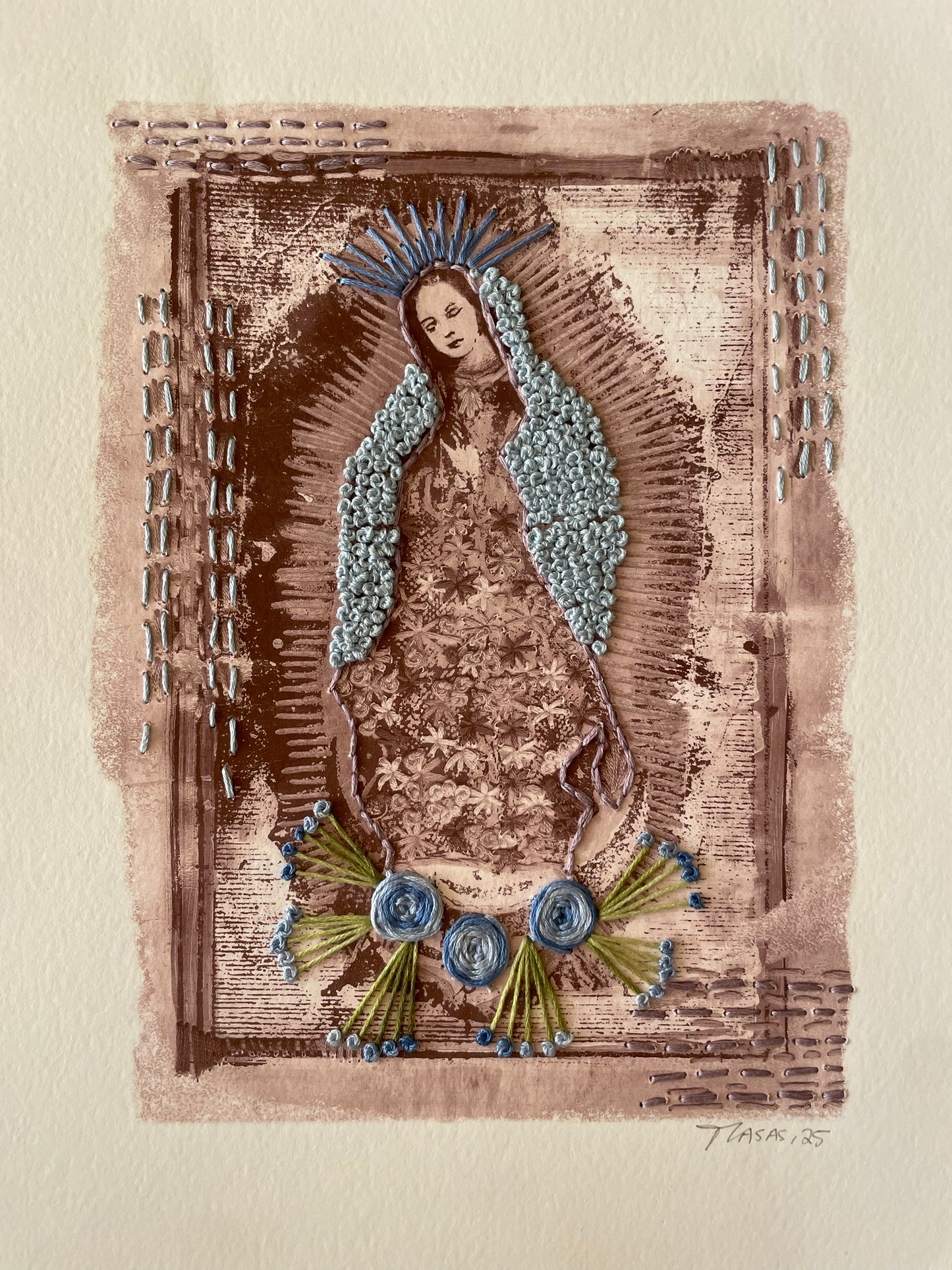 Vírgen Rosa/Manto Azul